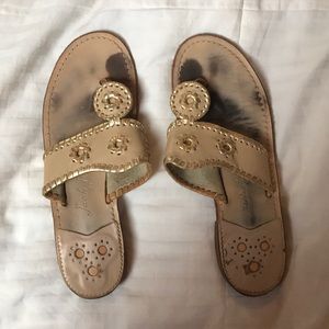 Authentic Jack Rogers Camel + Gold Nantucket